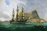Henry J. Morgan HMS 'Marlborough' oil painting